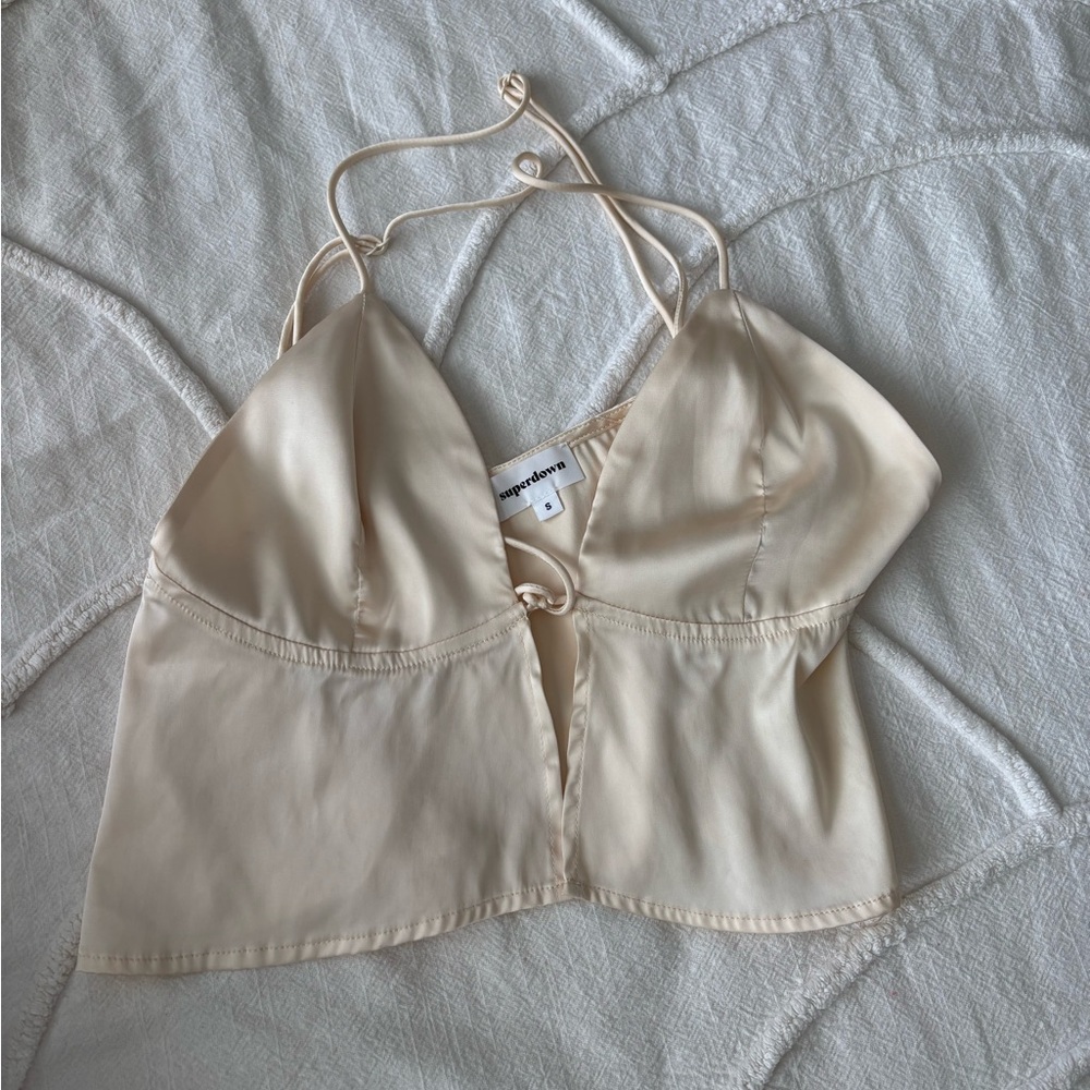 Revolve stain crop tank